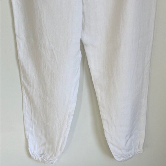 ATHLETA Retreat White Linen Jogger Size L Tall - Picture 7 of 9